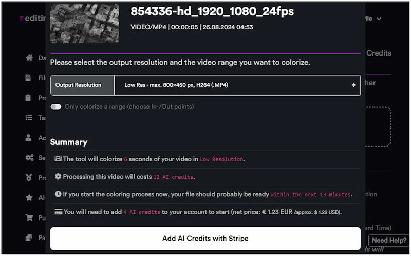 AI クレジットを追加