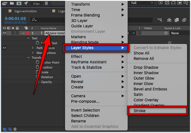 テキストにストロークを追加