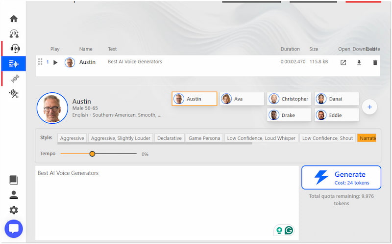 Altered AIボイスジェネレーター