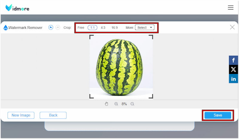 トリミングして保存