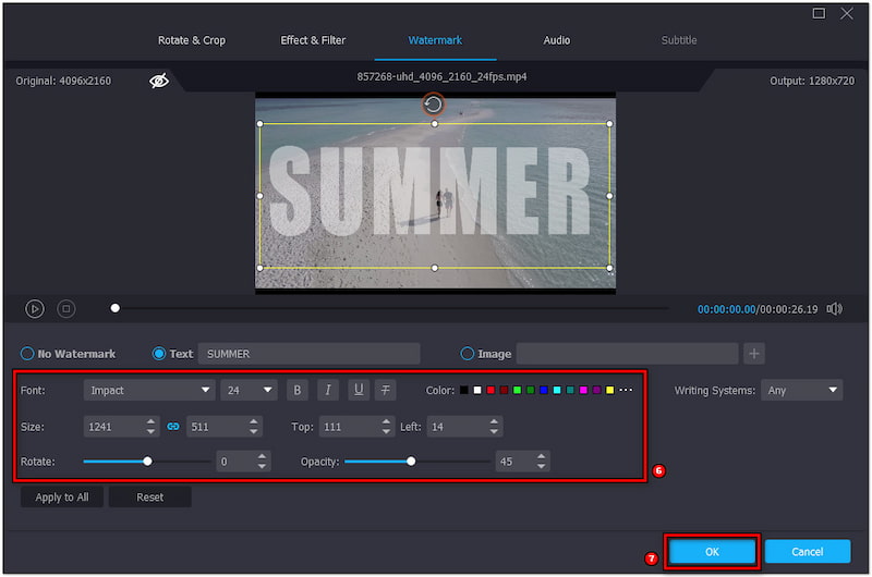 追加したテキストをカスタマイズ