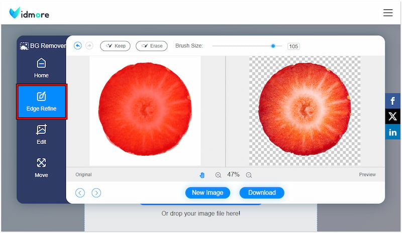 エッジを微調整