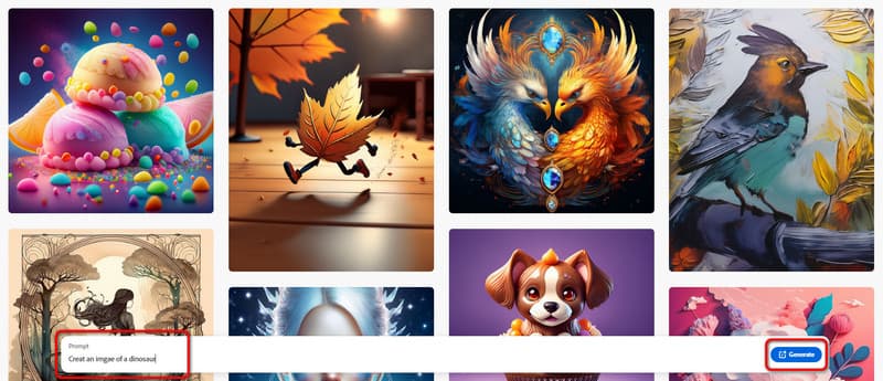 プロンプトを入力して生成