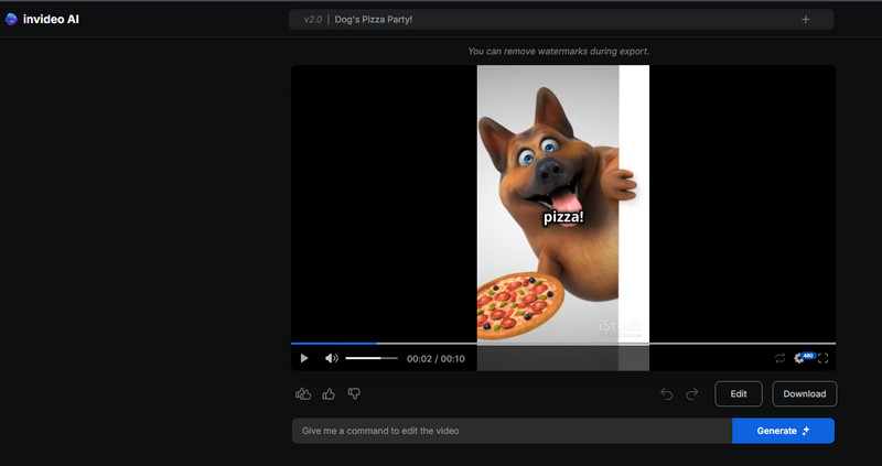 Invideo AI フェイスレス動画ジェネレーター
