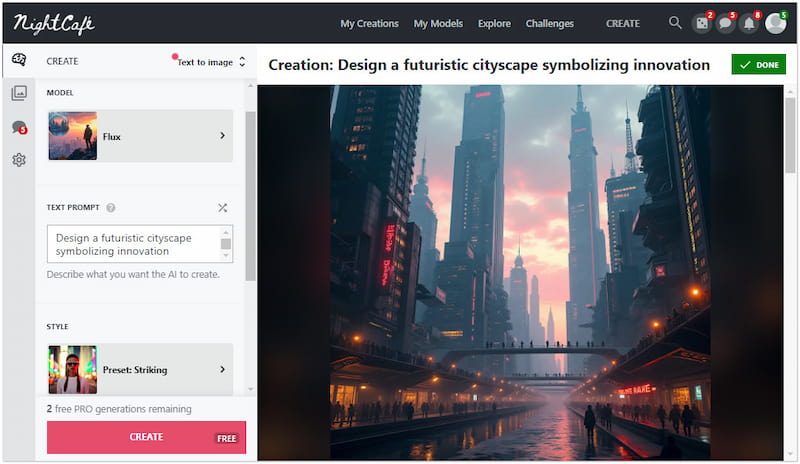 私のNightCafe体験