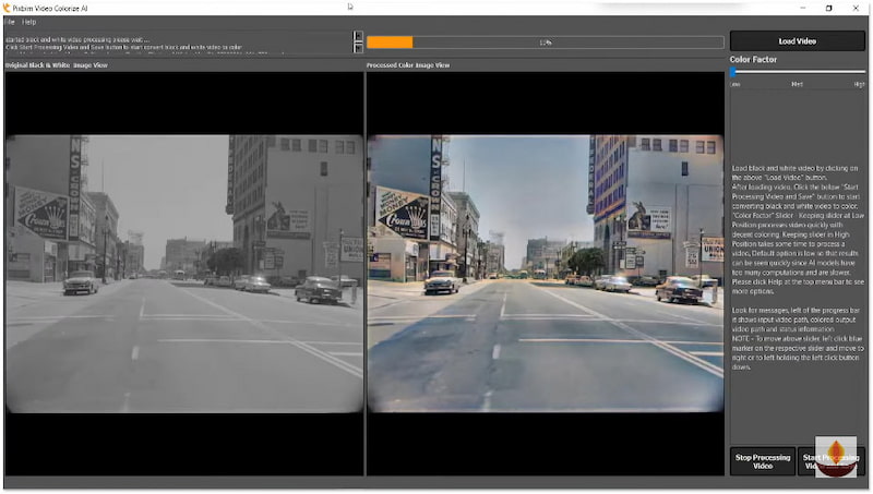 動画カラー化を処理