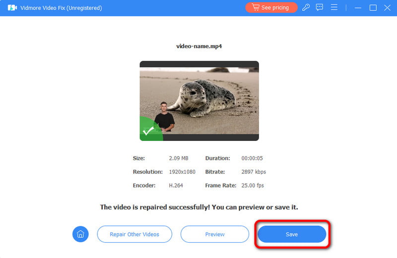 下部の保存ボタン