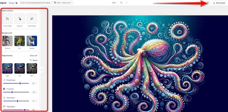 生成・編集した画像を保存