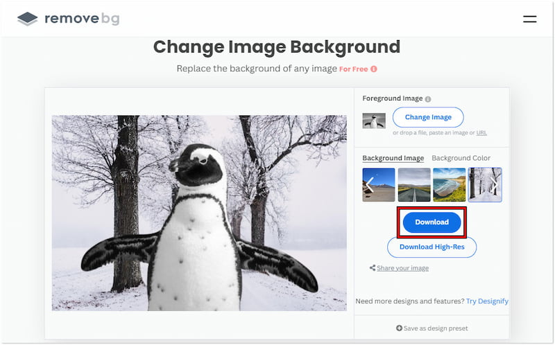 変更した背景を保存