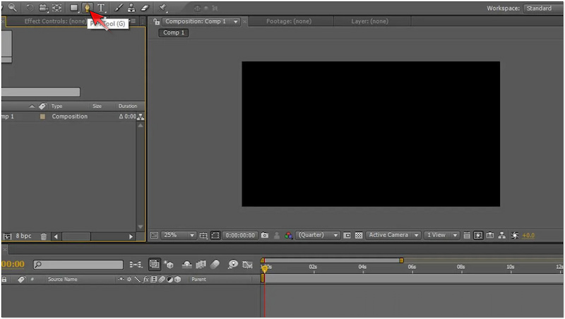 ペンツールを選択