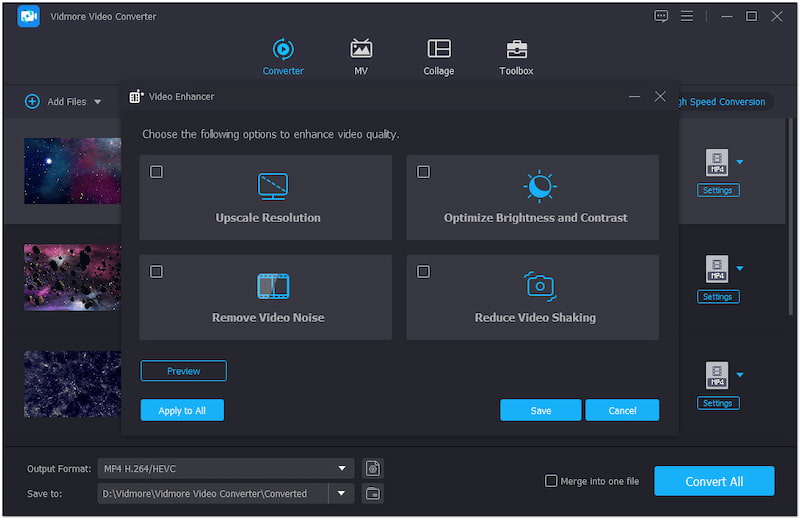 ビデオエンハンサータブ