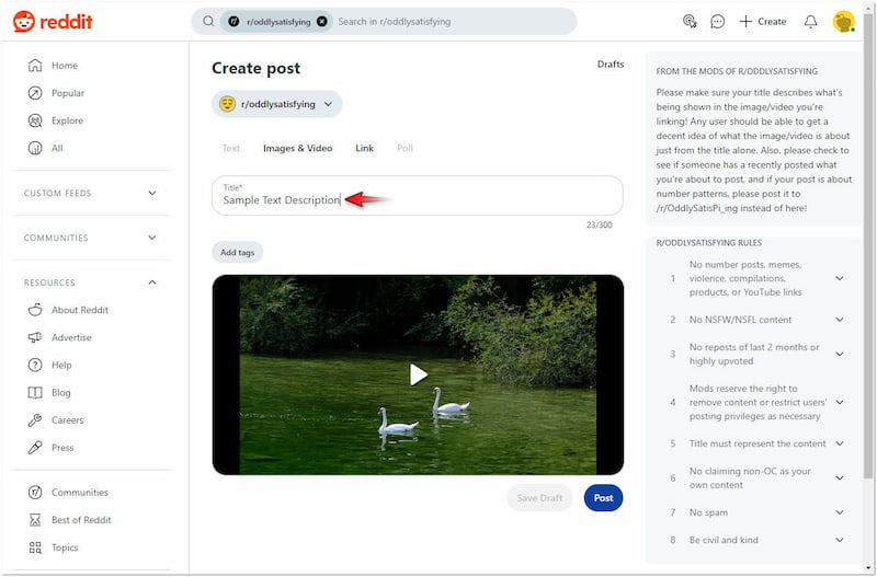 テキストで説明を追加