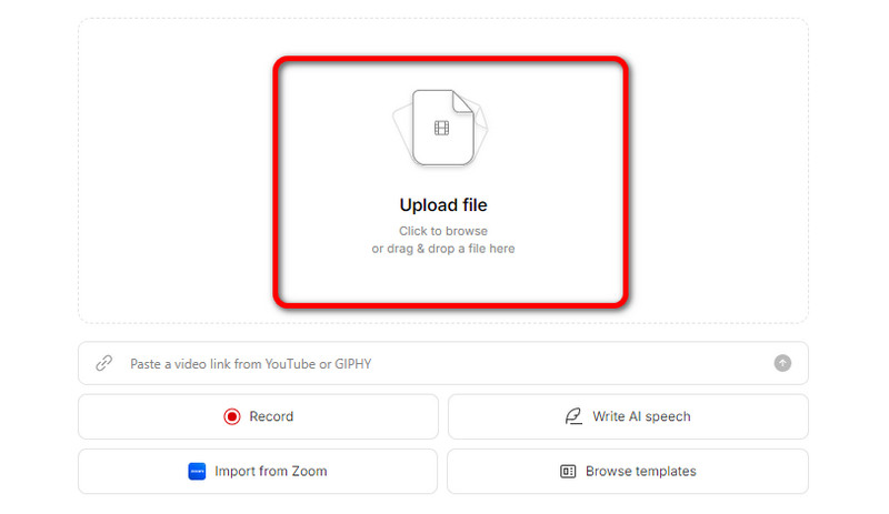 アップロードボタンをクリック