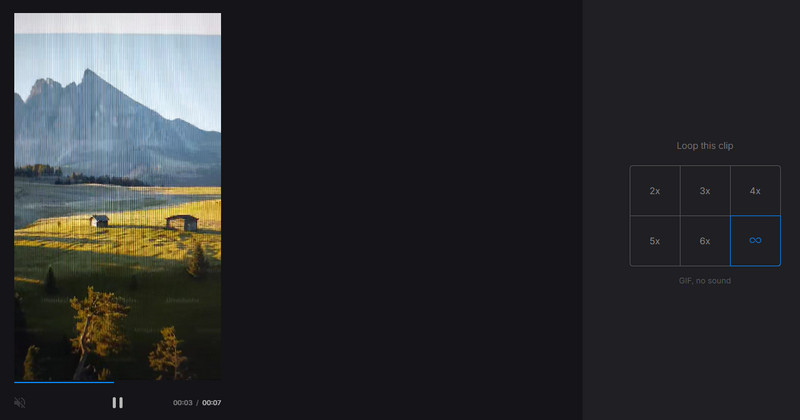 Clideo ルーパー機能