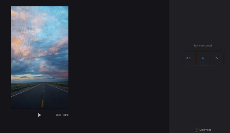 Clideo 逆再生機能