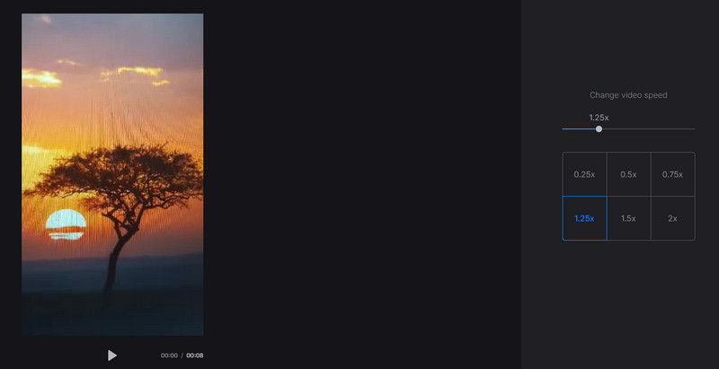 Clideo 動画スピード変更機能