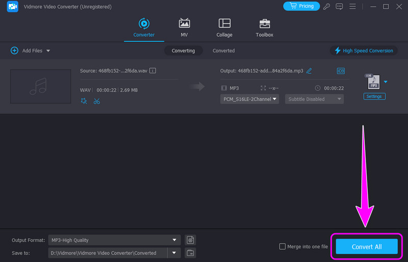 Convert All 音声を保存