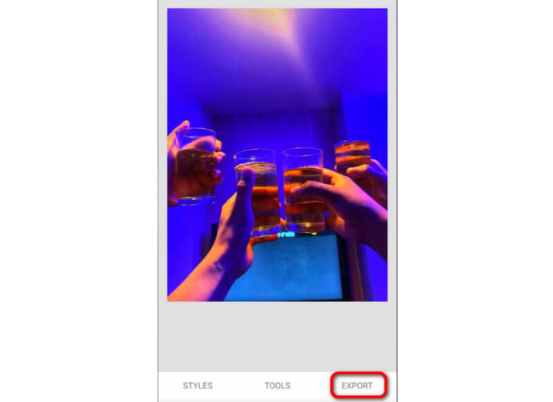 エクスポートボタンを押す