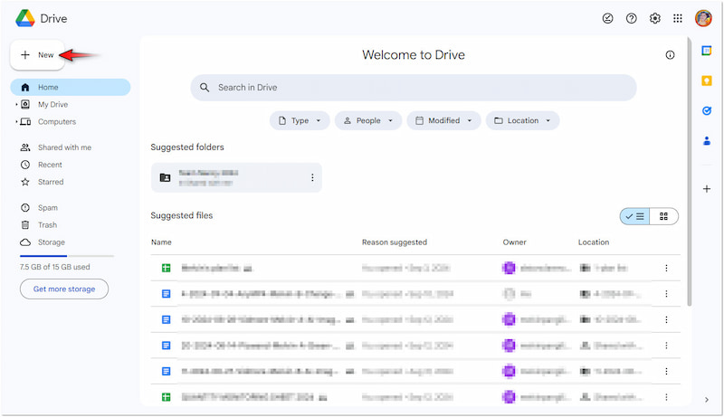 保存先フォルダを選択