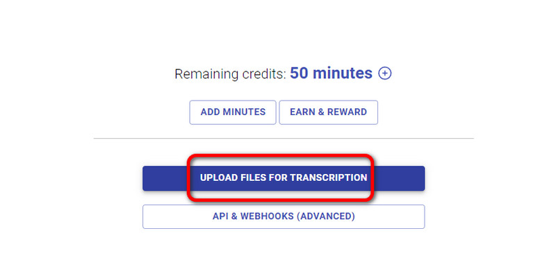 文字起こし用ファイルをアップロード