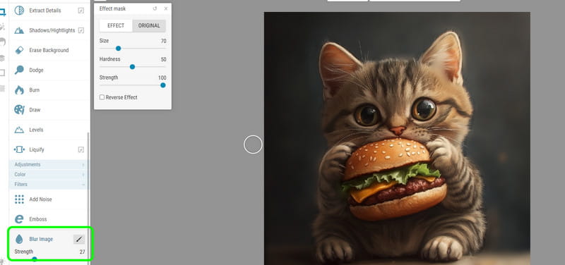 ぼかし（Blur）機能