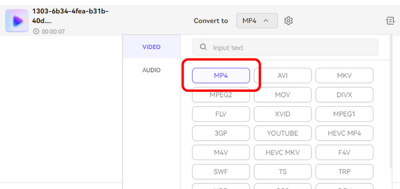 Convert to オプション Media