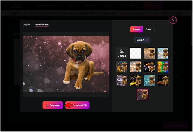 最終画像をダウンロード