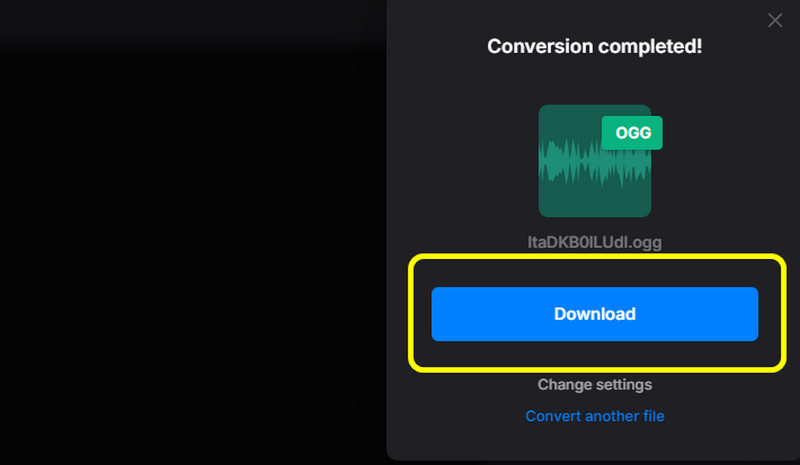 OGGをダウンロード Clideo