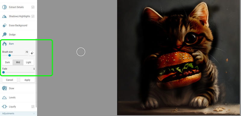 焼き込み（Burn）機能