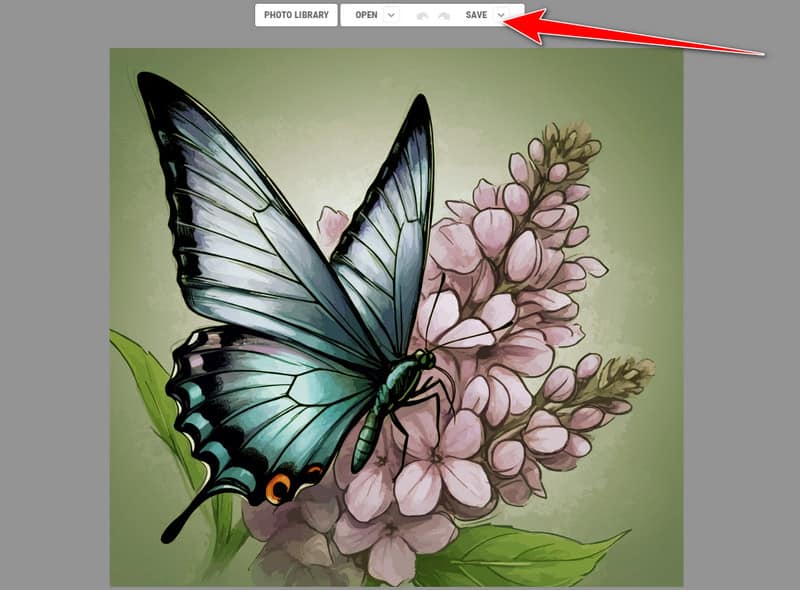 編集済み画像を iPiccy で保存
