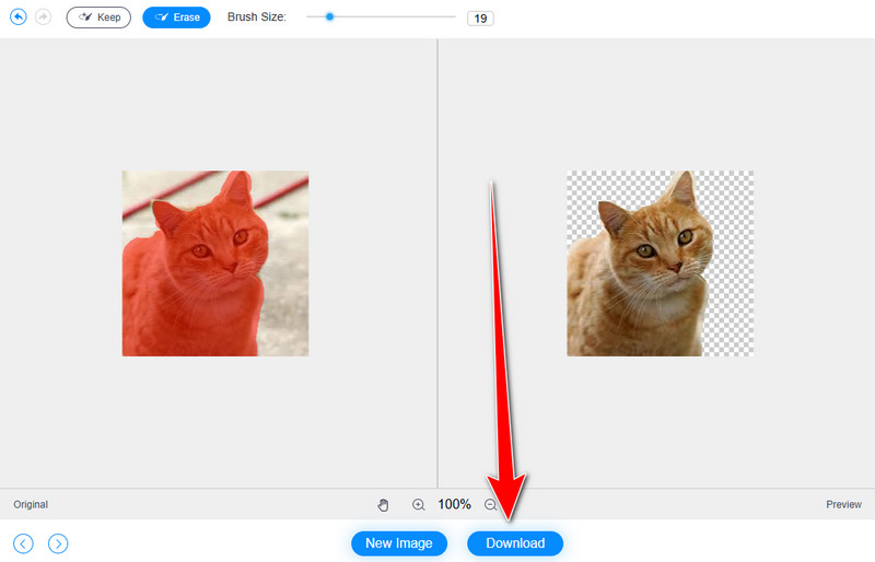ダウンロードボタン Vidmore 背景リムーバー