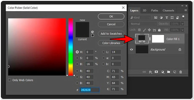 カラーコードを入力