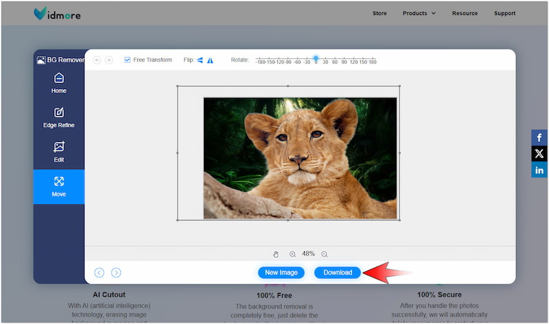 編集画像をエクスポート