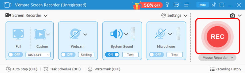 録音プロセス開始 Vidmore