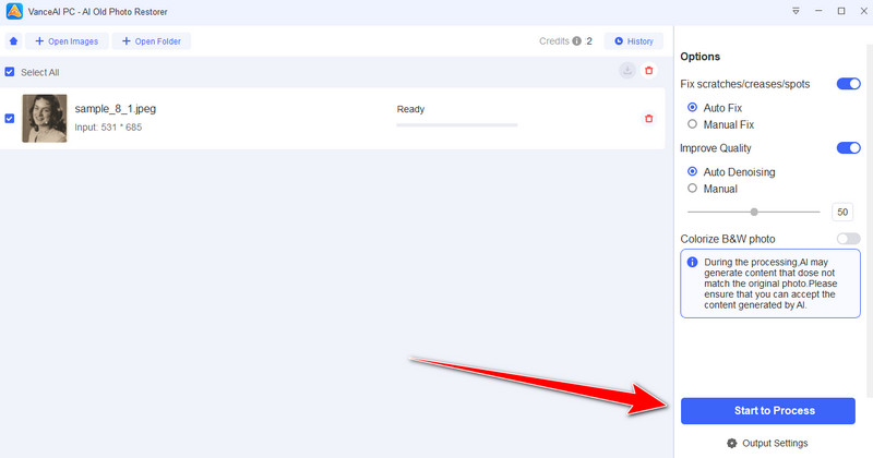 画像を修復 VanceAI Photo Restorer
