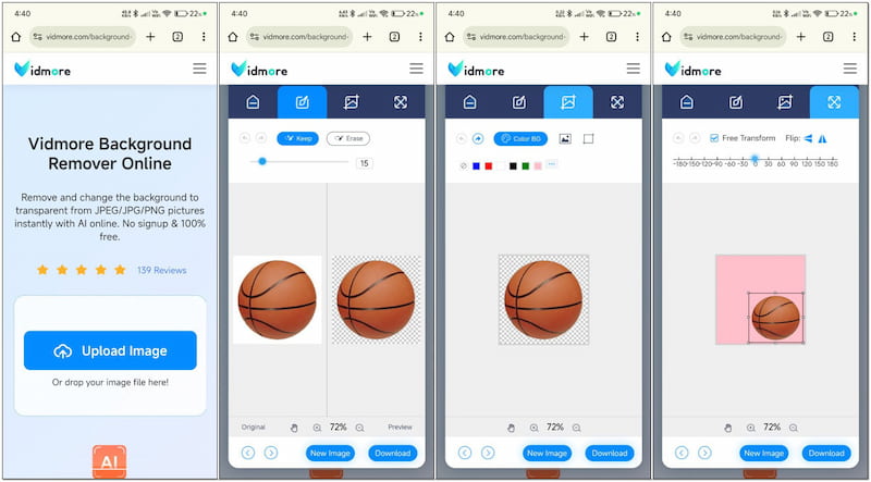 Vidmore 背景リムーバー オンライン