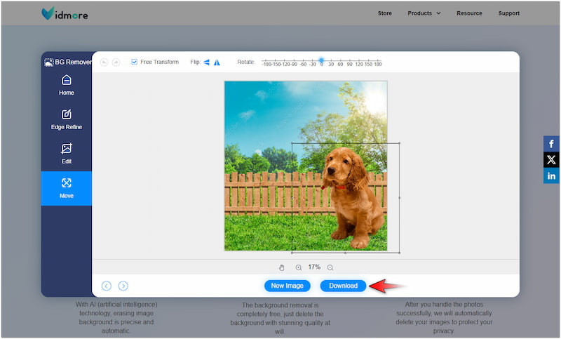 Vidmore Background Remover オンライン版。