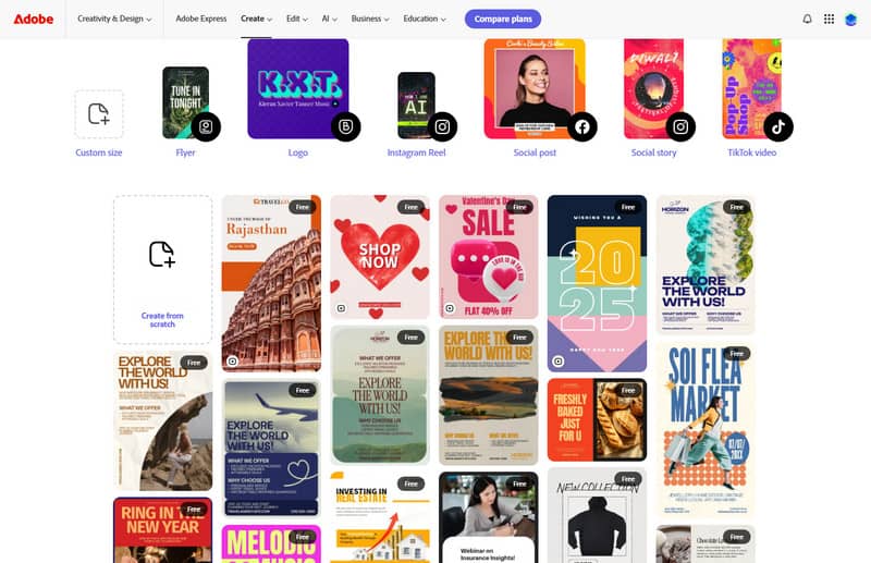 Adobe Express の Canva 代替