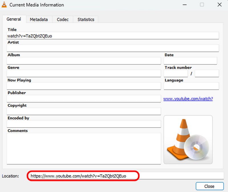 VLC でリンクをコピーしブラウザーで開いて動画を保存する
