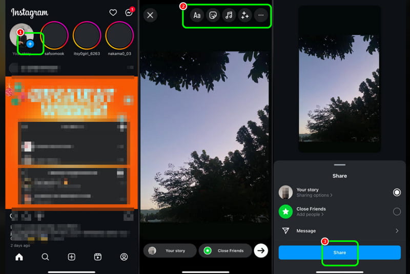 Instagramストーリーを作成
