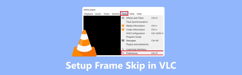 VLC でフレームスキップを設定​​