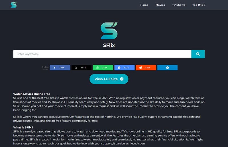 SFlix 無料映画サイト