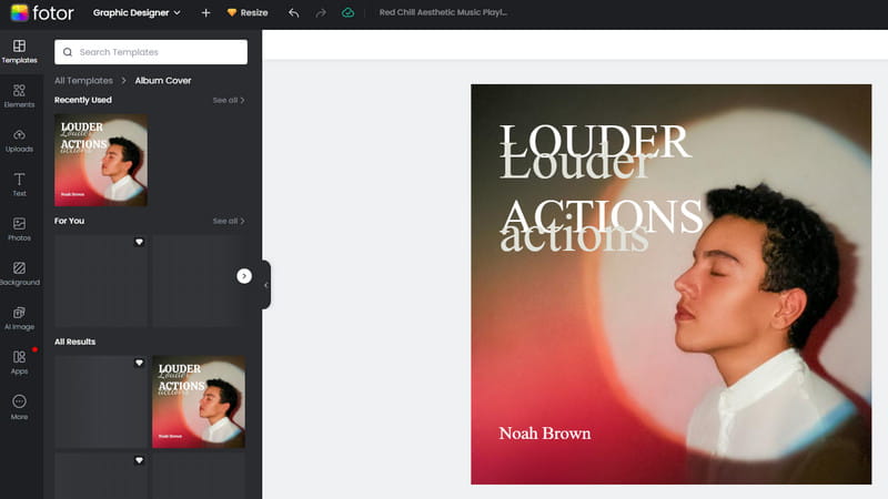 Fotor アルバムカバー・メーカー