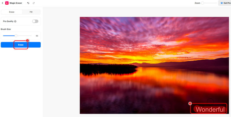 文字をハイライトして削除（Pixelcut）