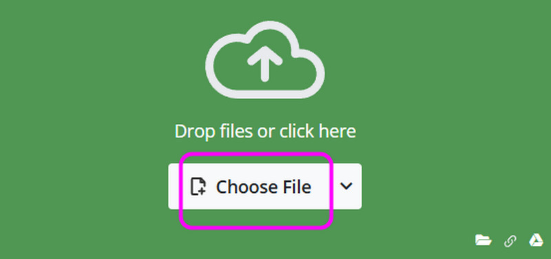ONLINE-CONVERT で「ファイルを選択」をクリック