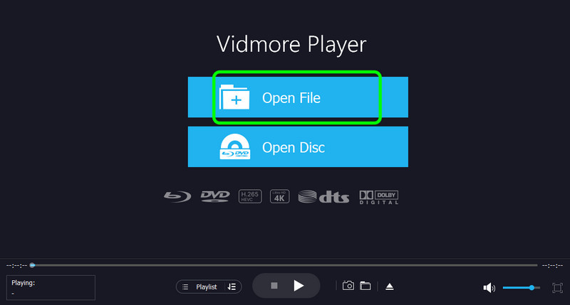 Vidmore で動画ファイルを開いて挿入