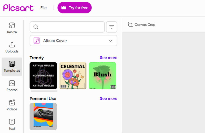 Picsart アルバムカバー・メーカー