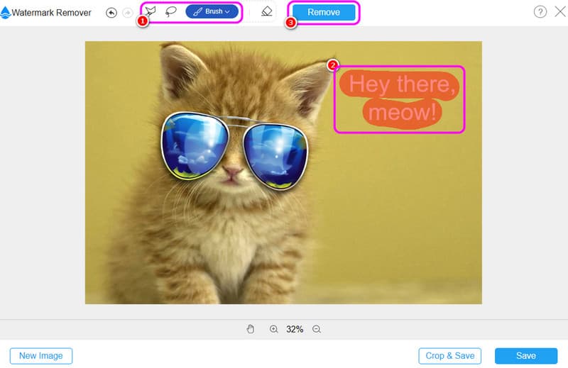 文字を削除した画像（Vidmore）