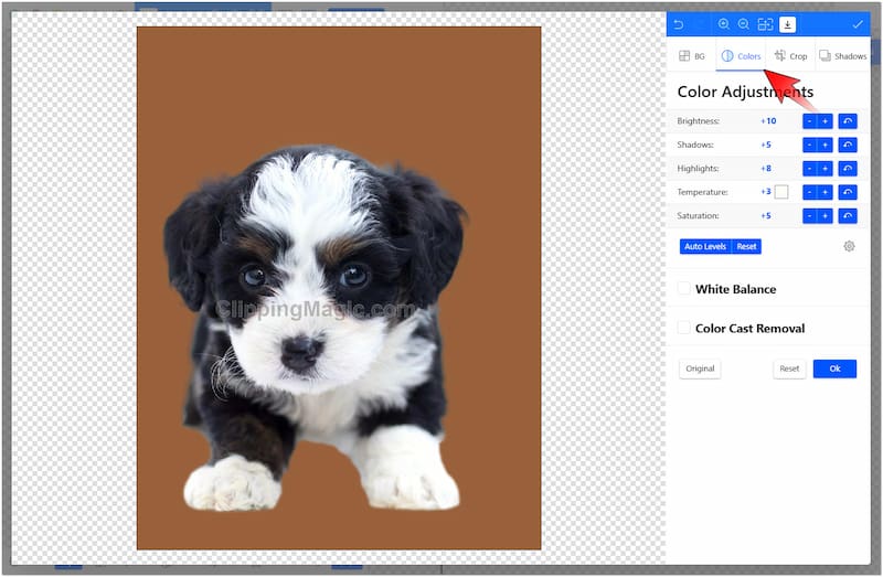 カラー効果を調整