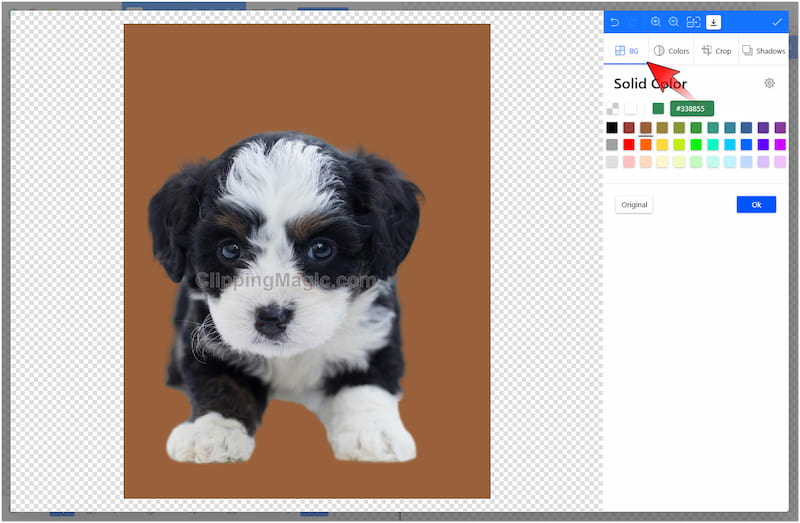 削除した背景を変更